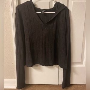 Athleta long sleeve hoodie cropped shirt